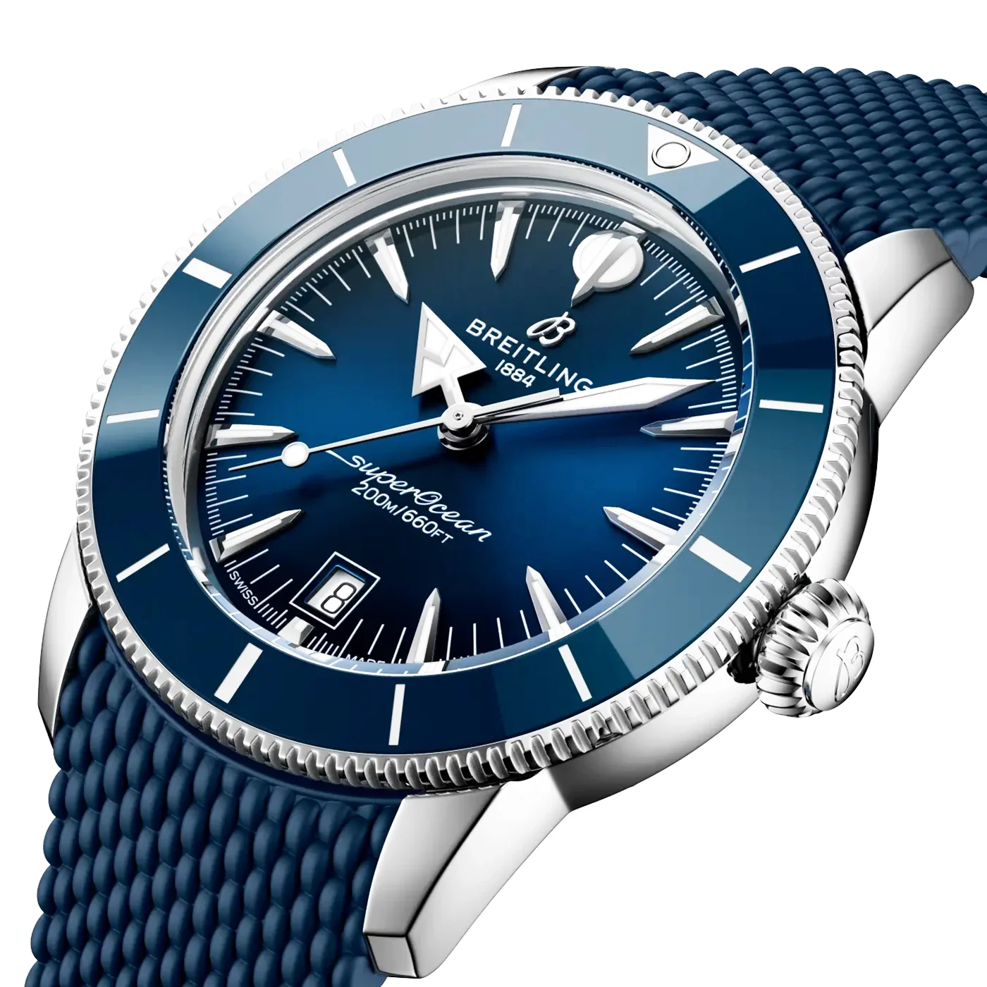 Superocean Heritage B31 42mm Blue Dial Rubber Strap Watch - Image 2