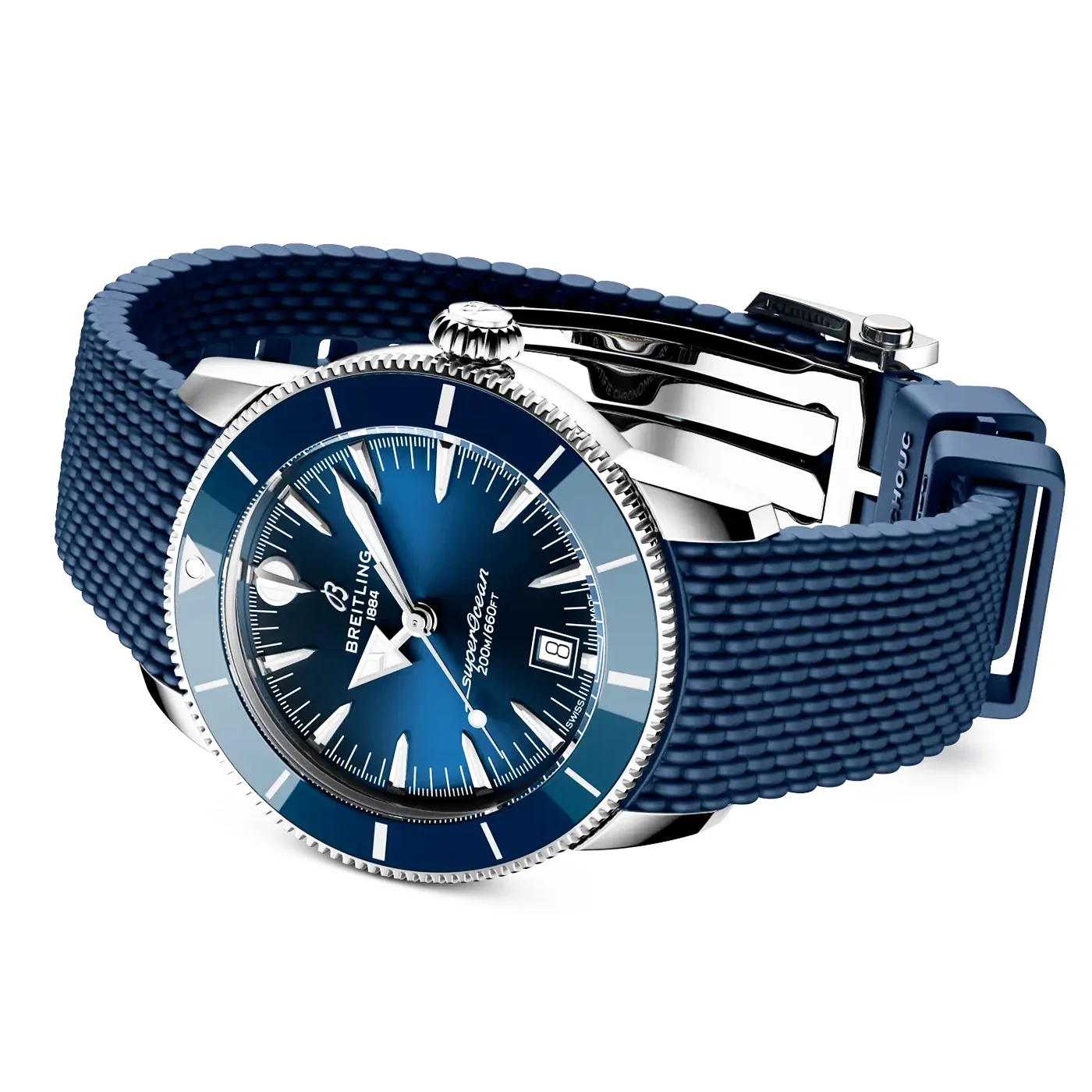 Superocean Heritage B31 42mm Blue Dial Rubber Strap Watch - Image 3