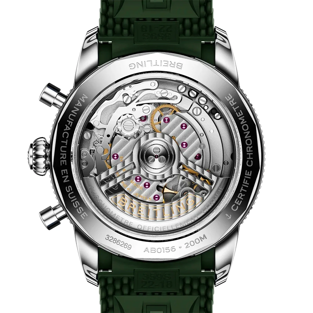 Superocean Heritage Chronograph 42mm Green Dial Strap Watch - Image 4