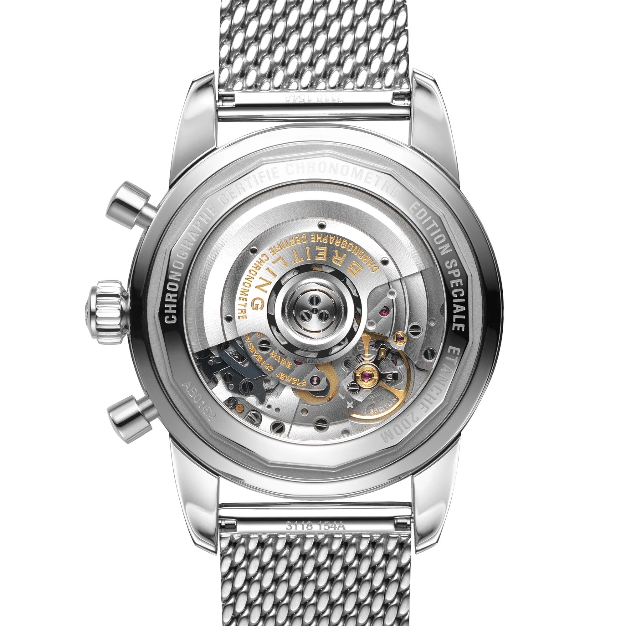 Superocean Heritage Chronograph 44mm Silver Dial Bracelet Watch - Image 4