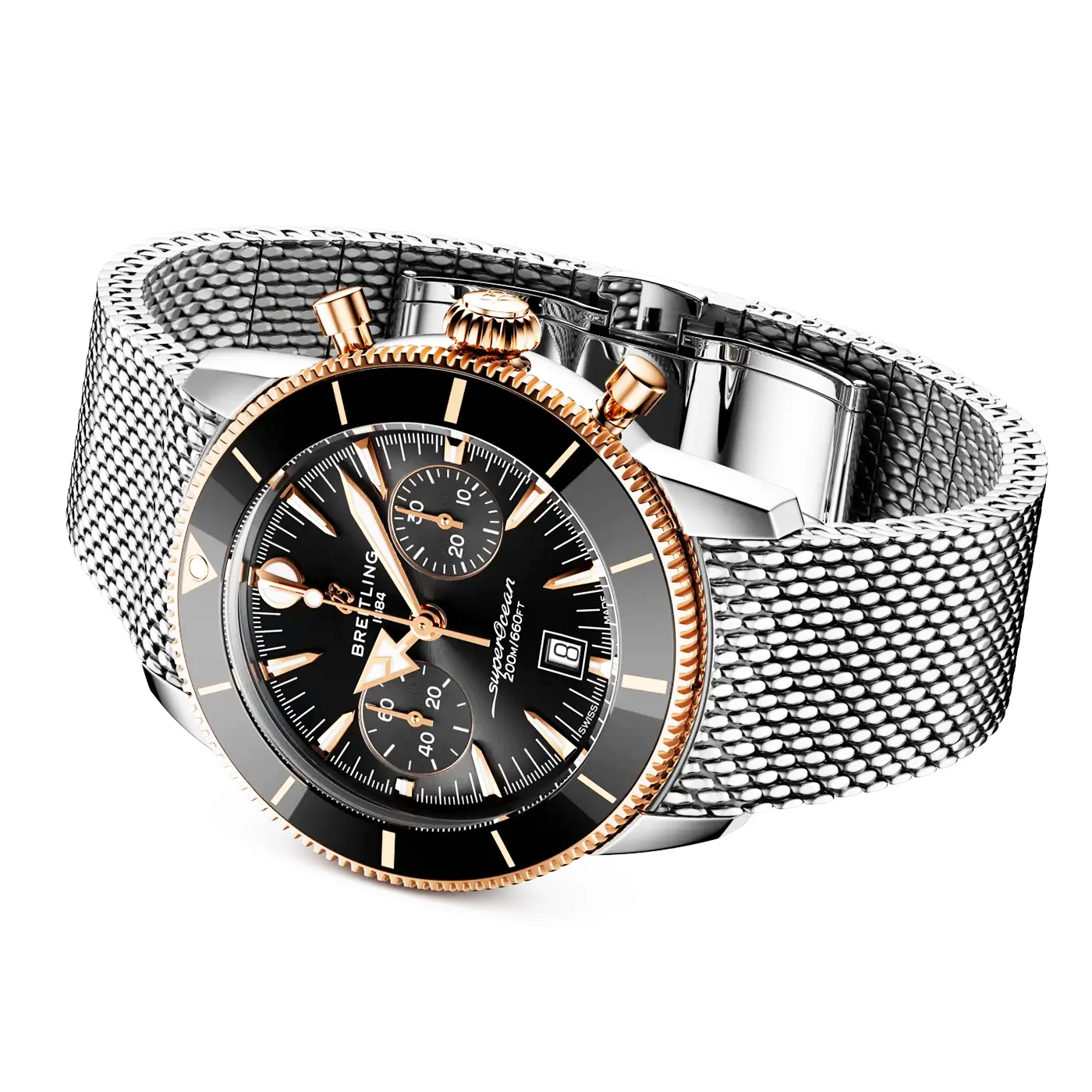 Superocean Heritage Chronograph 42mm Two-Tone Bracelet Watch - Image 3