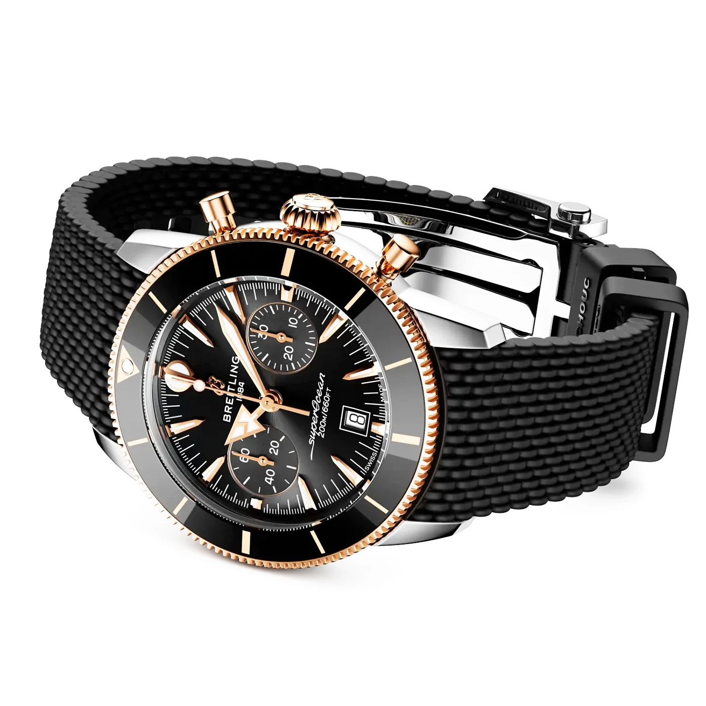 Superocean Heritage Chronograph 42mm Two-Tone Strap Watch - Image 3