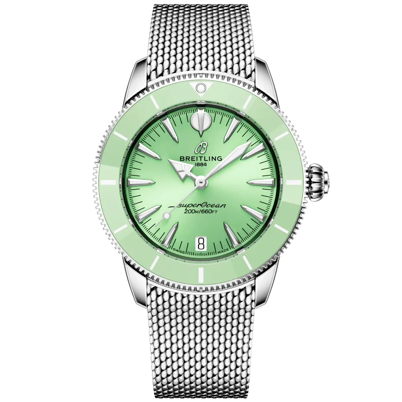 Superocean Heritage 36mm Mint Green Dial Bracelet Watch