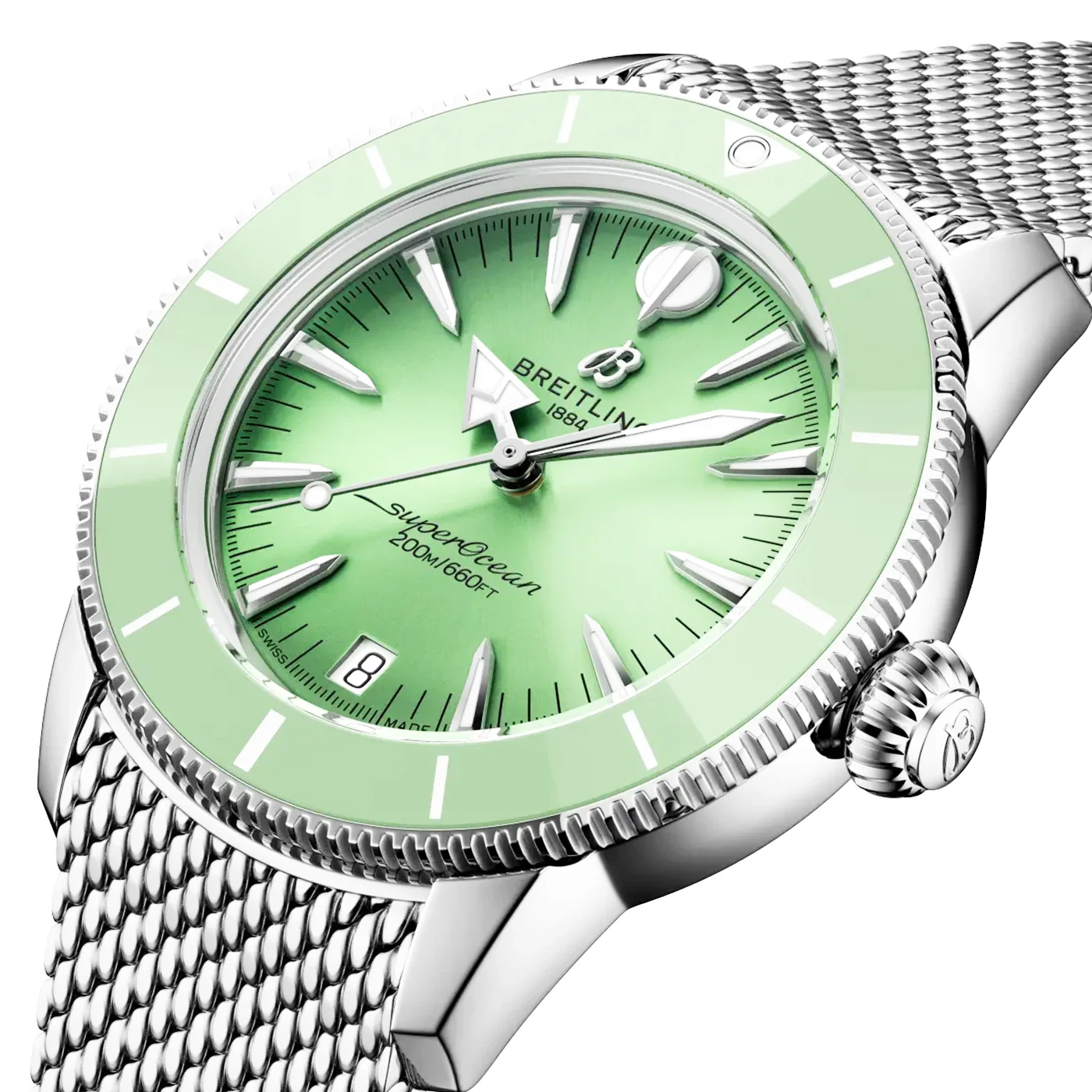 Superocean Heritage 36mm Mint Green Dial Bracelet Watch - Image 2