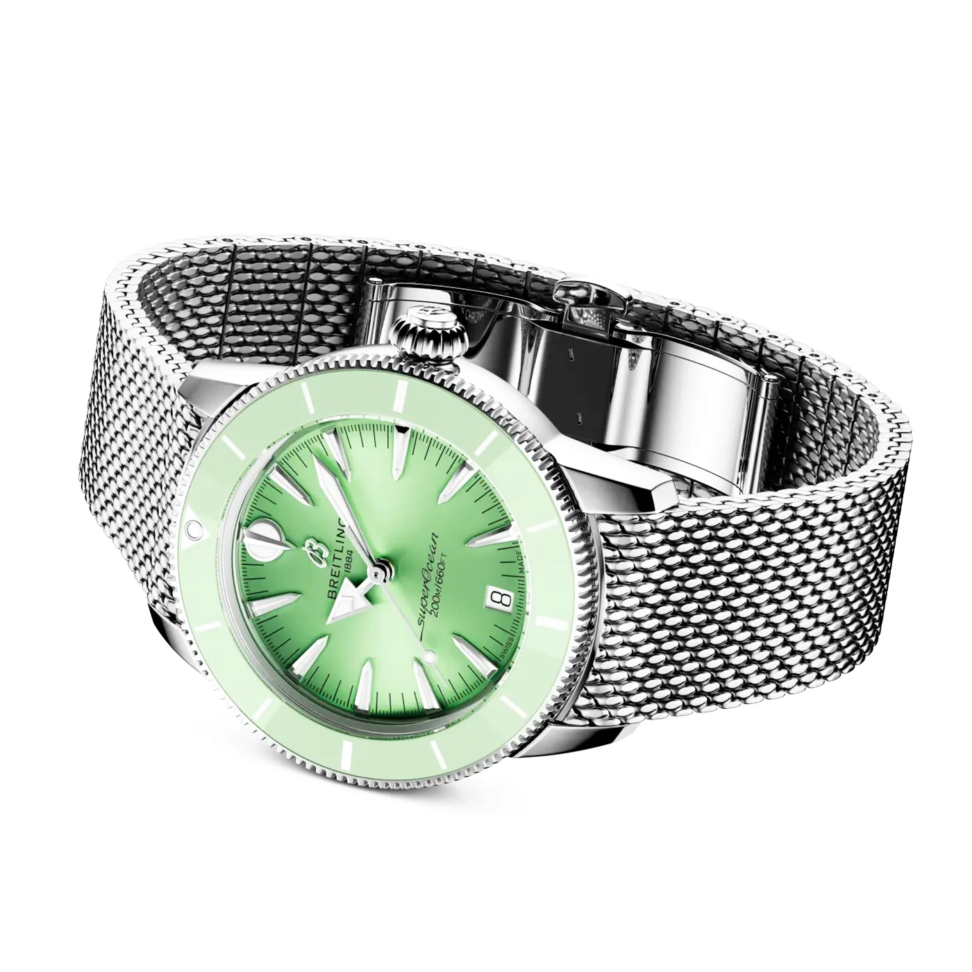 Superocean Heritage 36mm Mint Green Dial Bracelet Watch - Image 3
