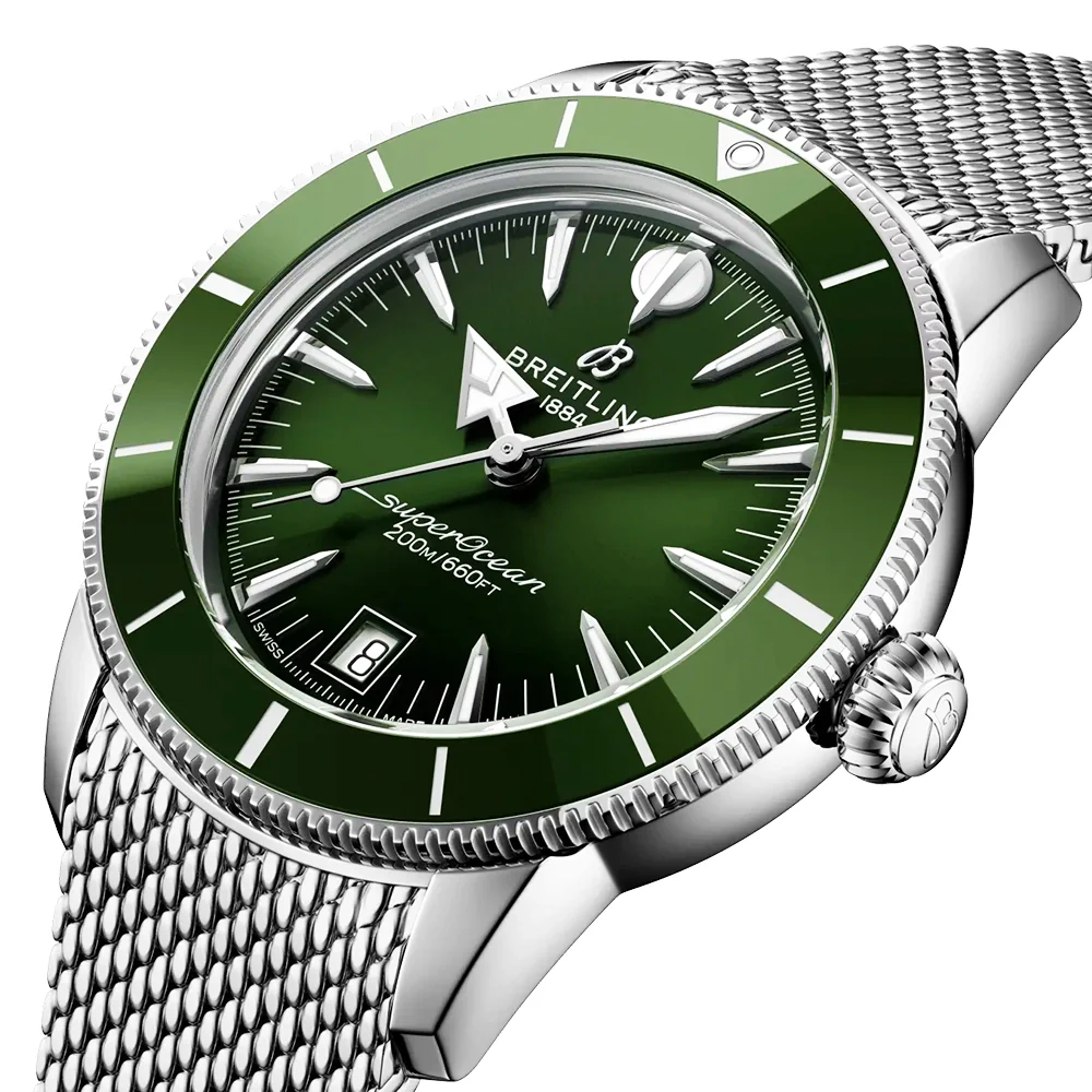 Superocean Heritage B31 40mm Green Dial Bracelet Watch - Image 2
