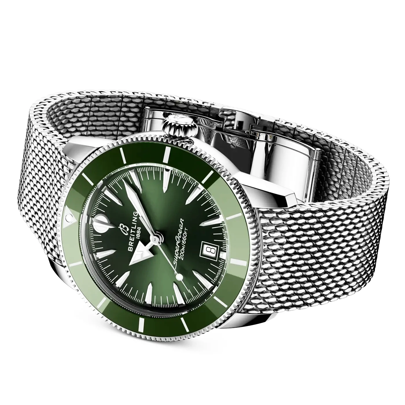 Superocean Heritage B31 42mm Green Dial Bracelet Watch - Image 3
