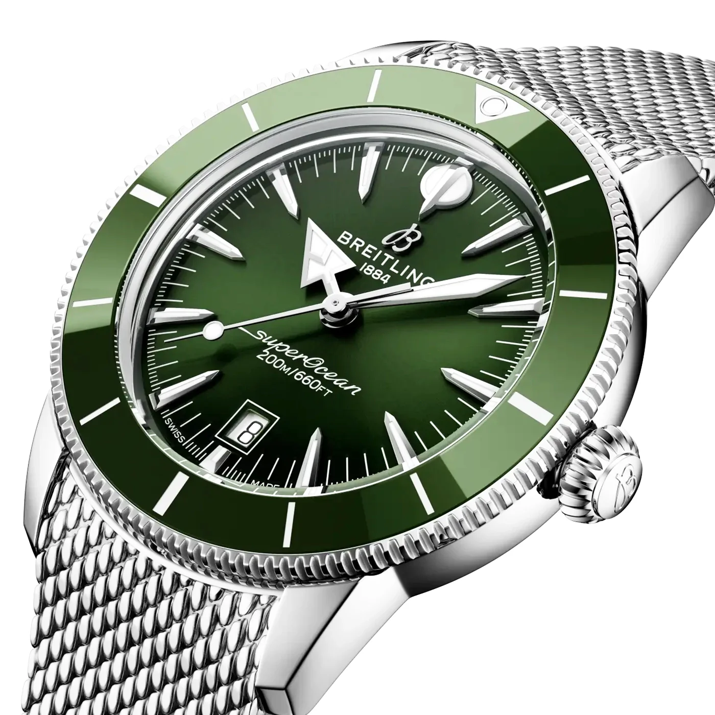 Superocean Heritage B31 44mm Green Dial Bracelet Watch - Image 2