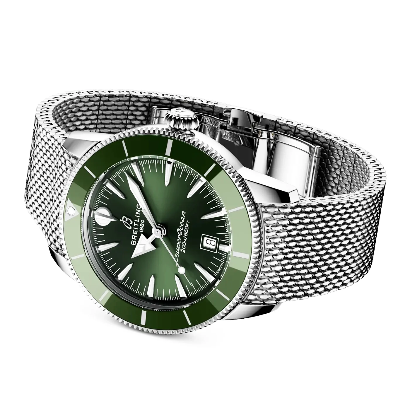 Superocean Heritage B31 44mm Green Dial Bracelet Watch - Image 3