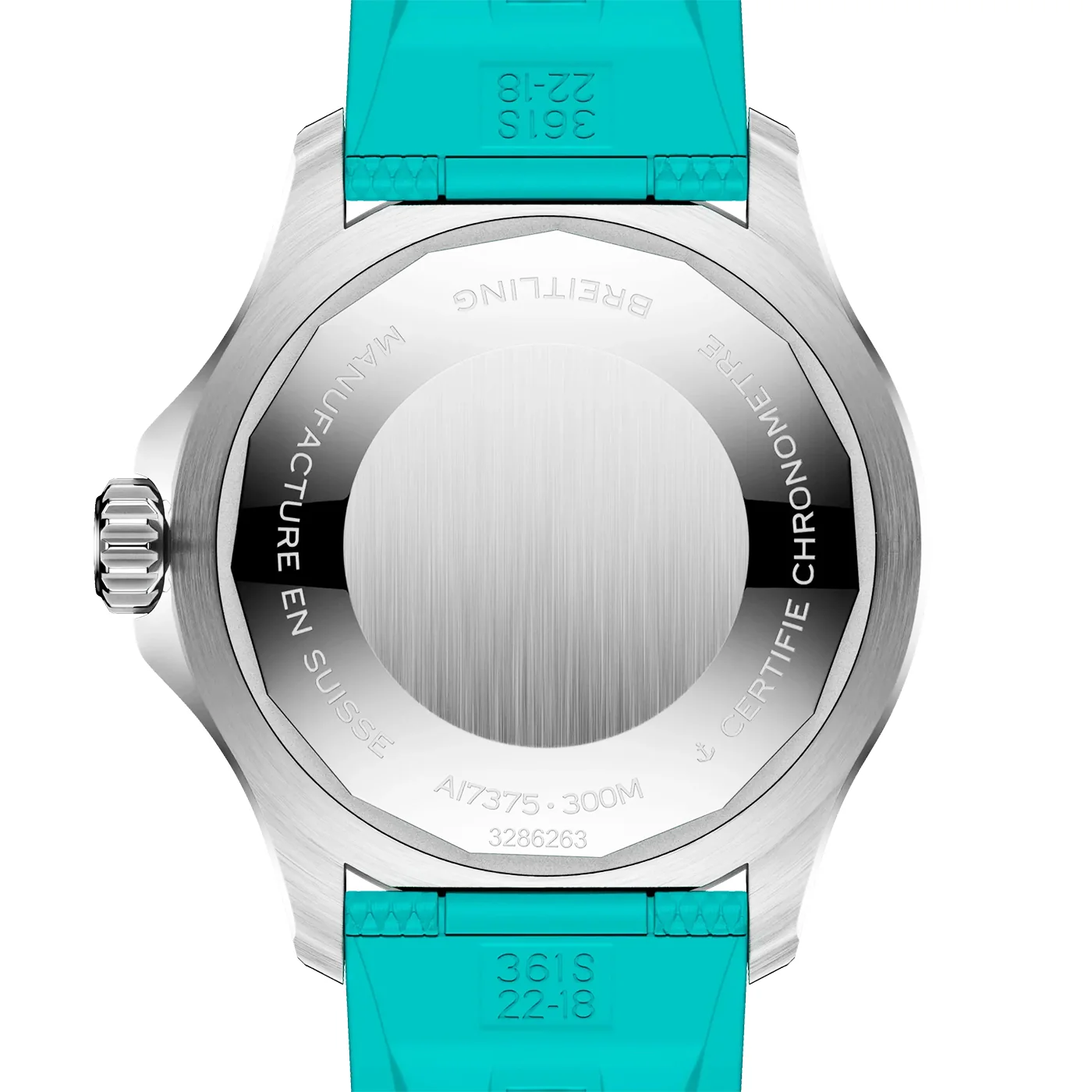 Superocean 42mm Rainbow Dial Men's Automatic Aquamarine Strap Watch - Image 4