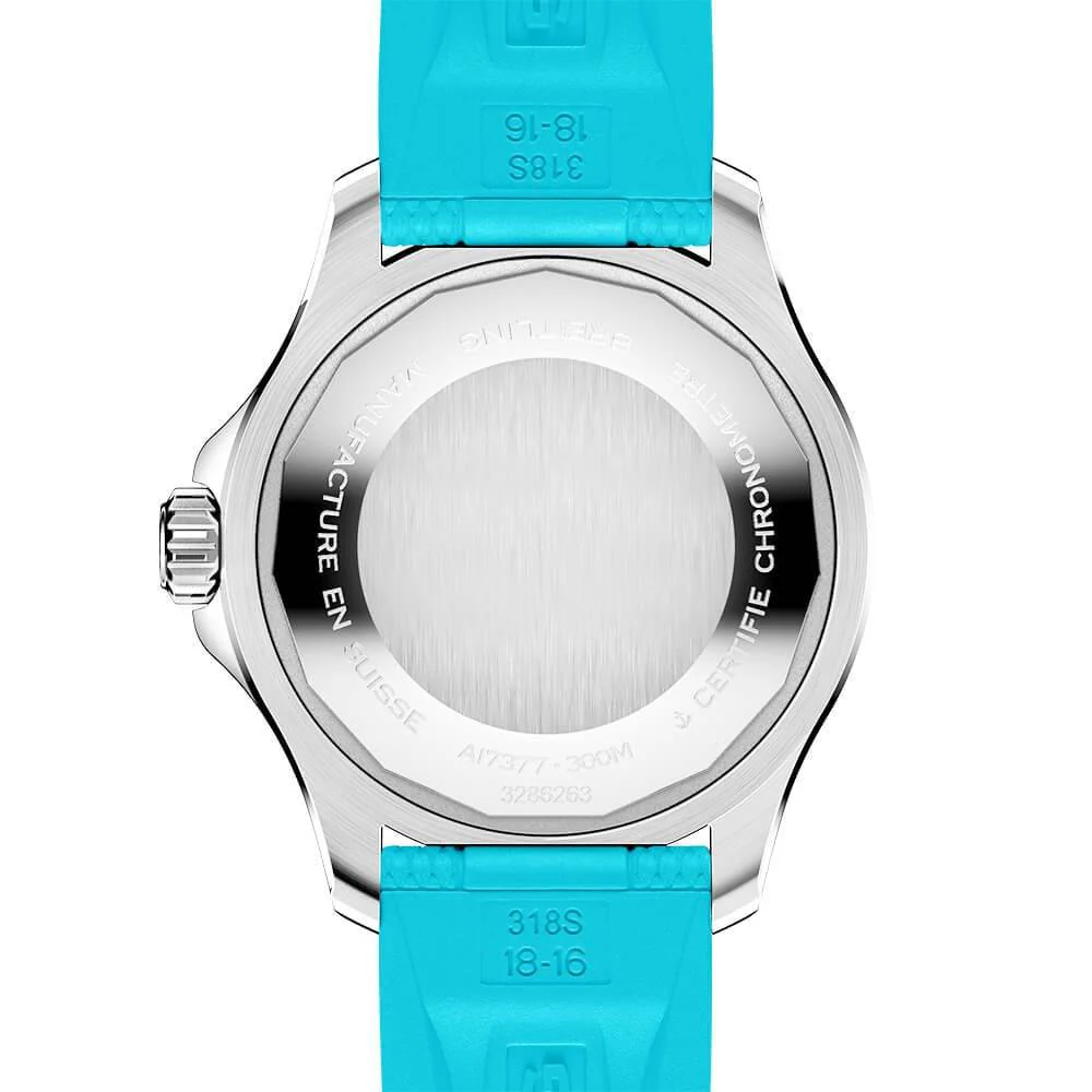 Superocean 36mm Turquoise Dial Ladies Automatic Strap Watch - Image 2