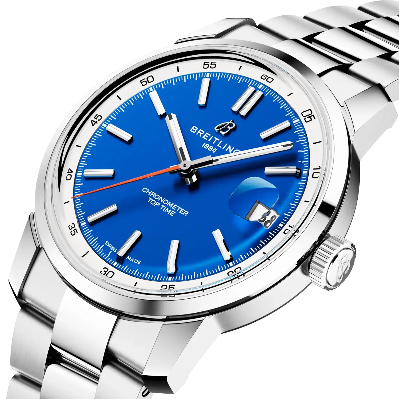 Top Time B31 38mm Blue Dial Automatic Bracelet Watch - Image 2