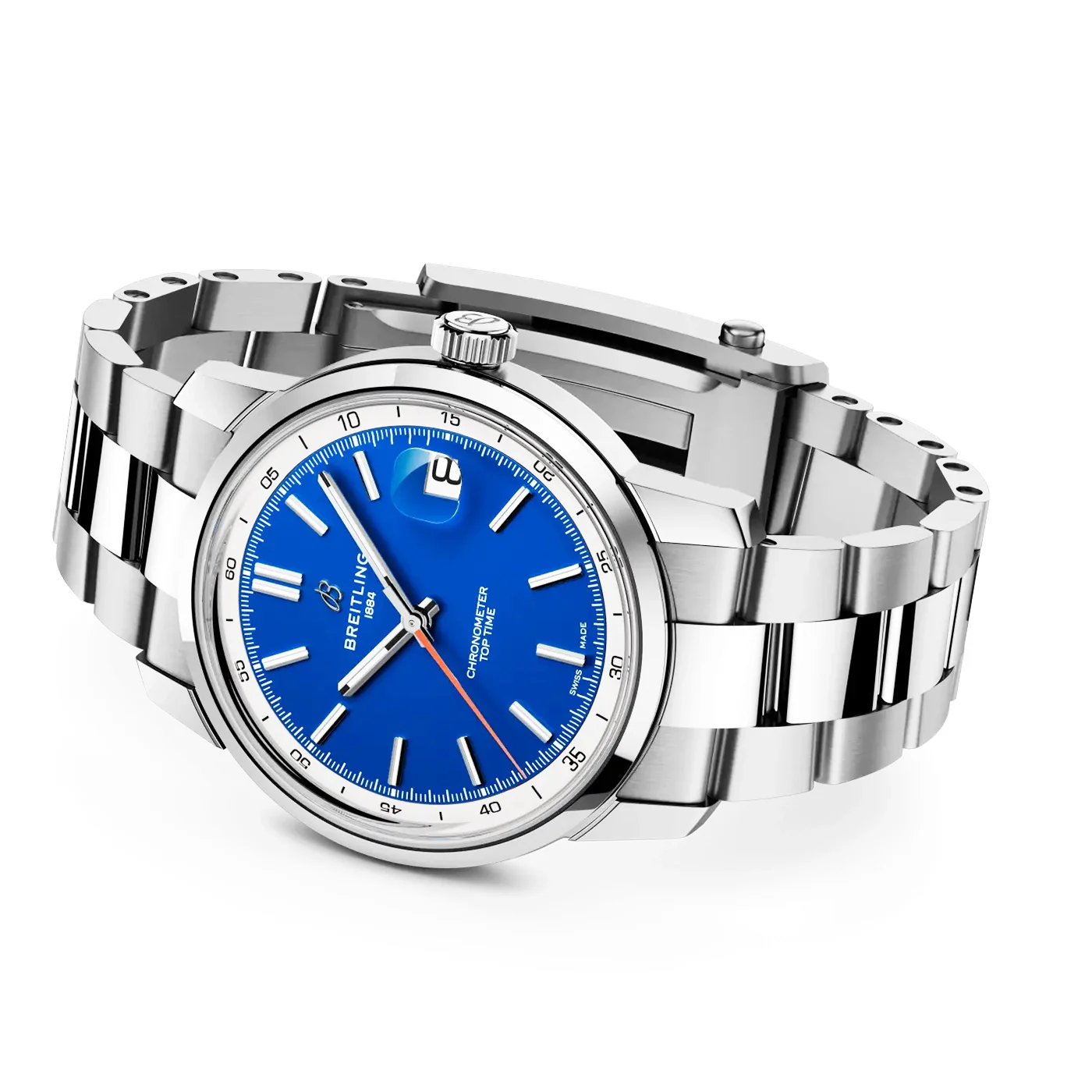 Top Time B31 38mm Blue Dial Automatic Bracelet Watch - Image 3