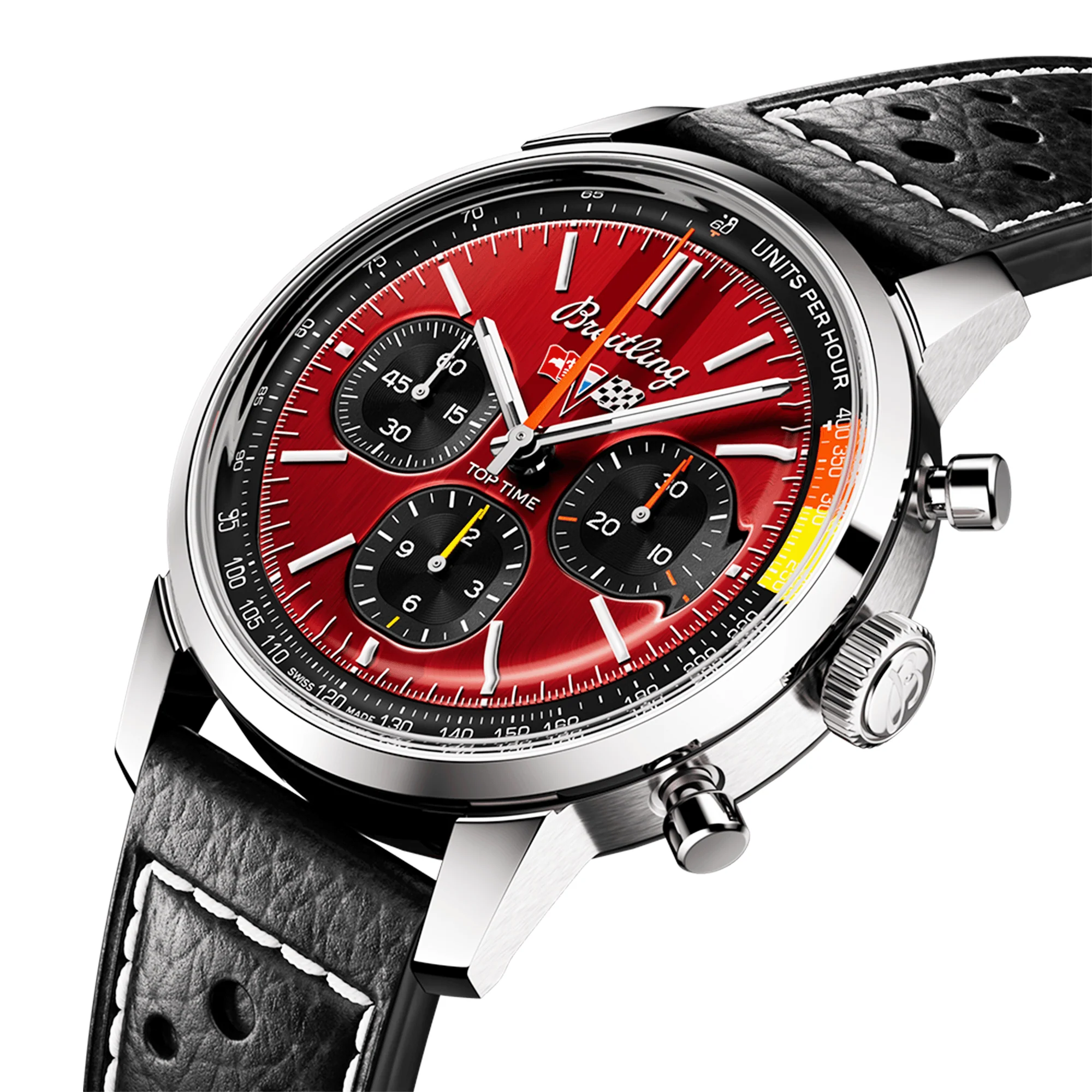 Top Time B01 Chevrolet Corvette 41mm Red Dial Automatic Strap Watch - Image 2