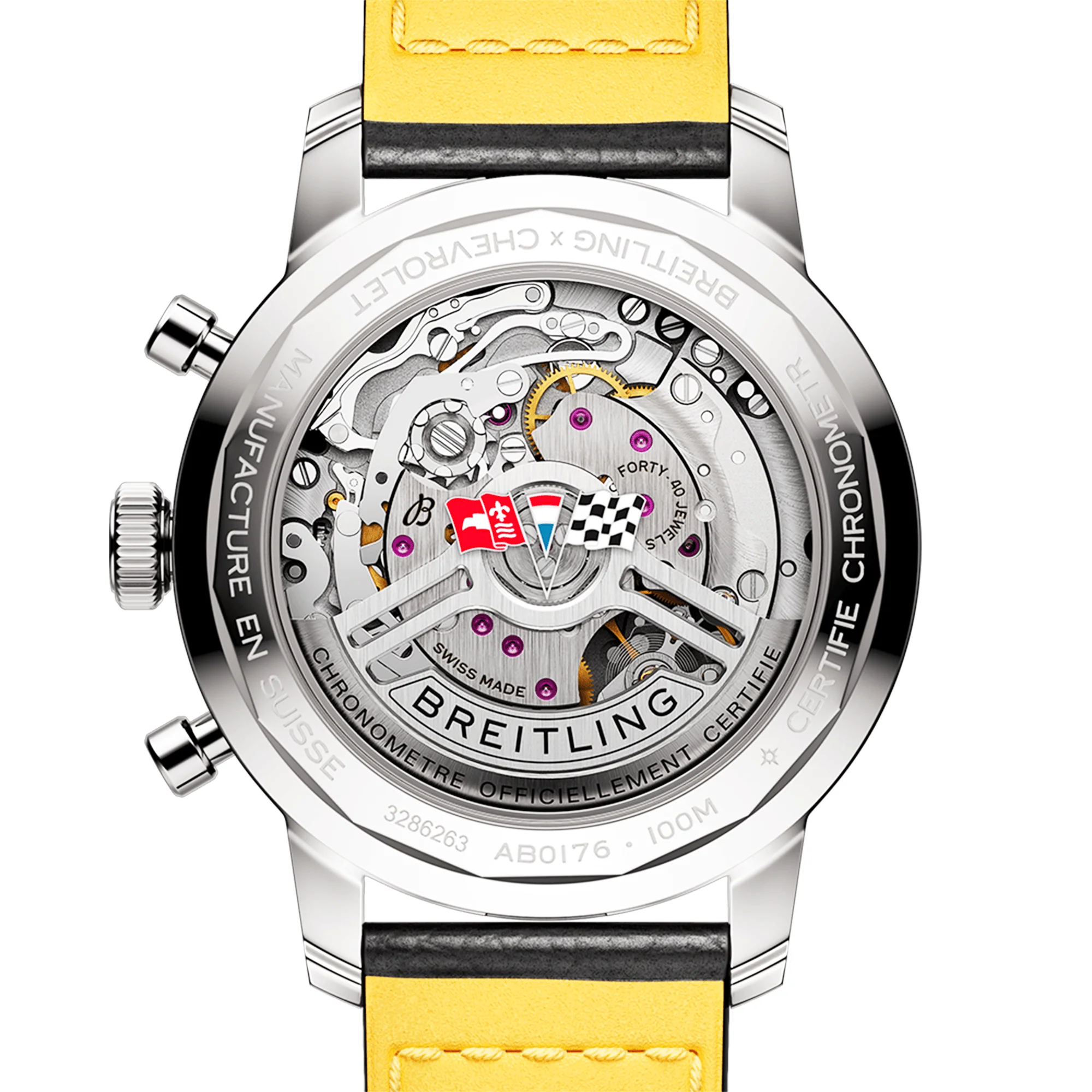 Top Time B01 Chevrolet Corvette 41mm Red Dial Automatic Strap Watch - Image 3