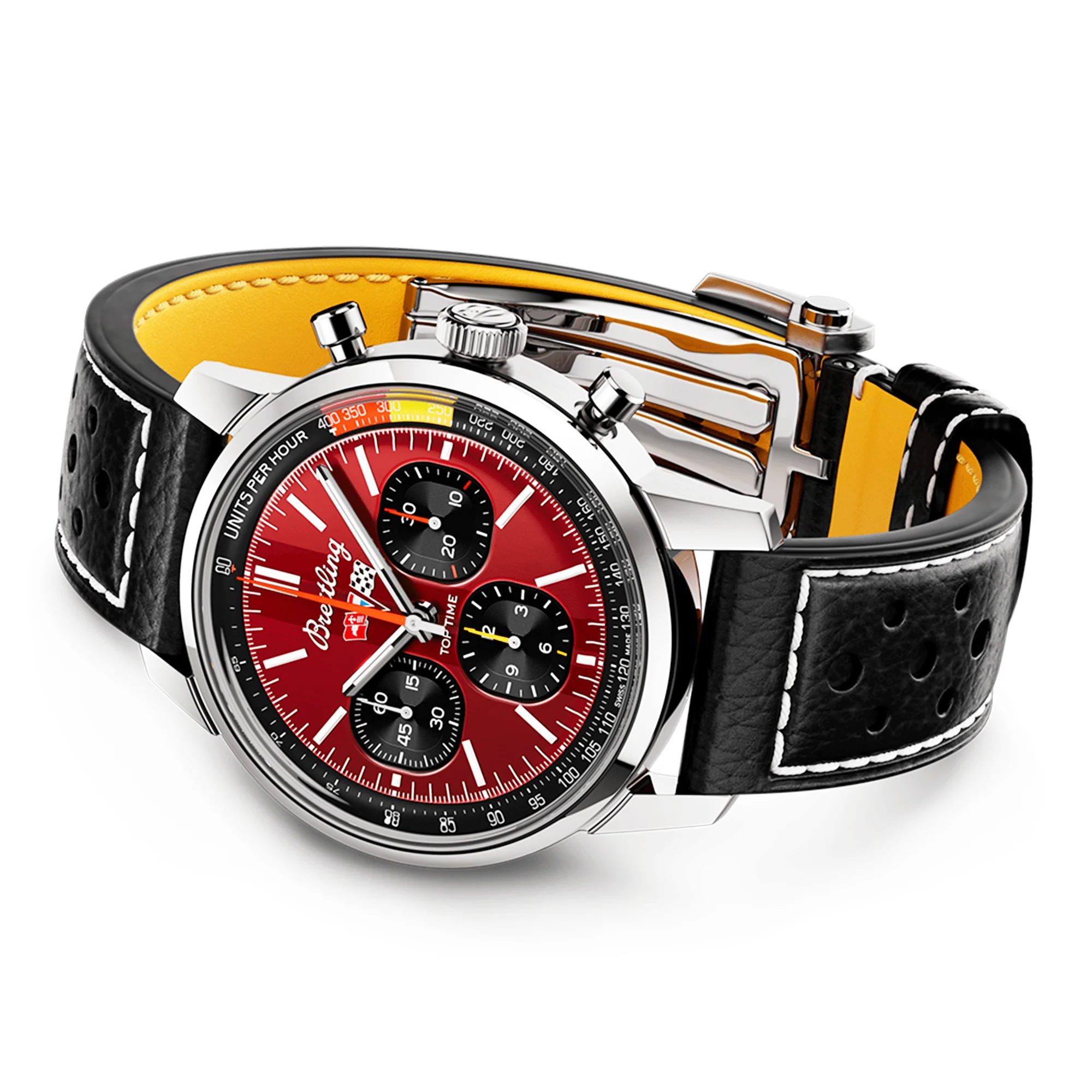 Top Time B01 Chevrolet Corvette 41mm Red Dial Automatic Strap Watch - Image 4