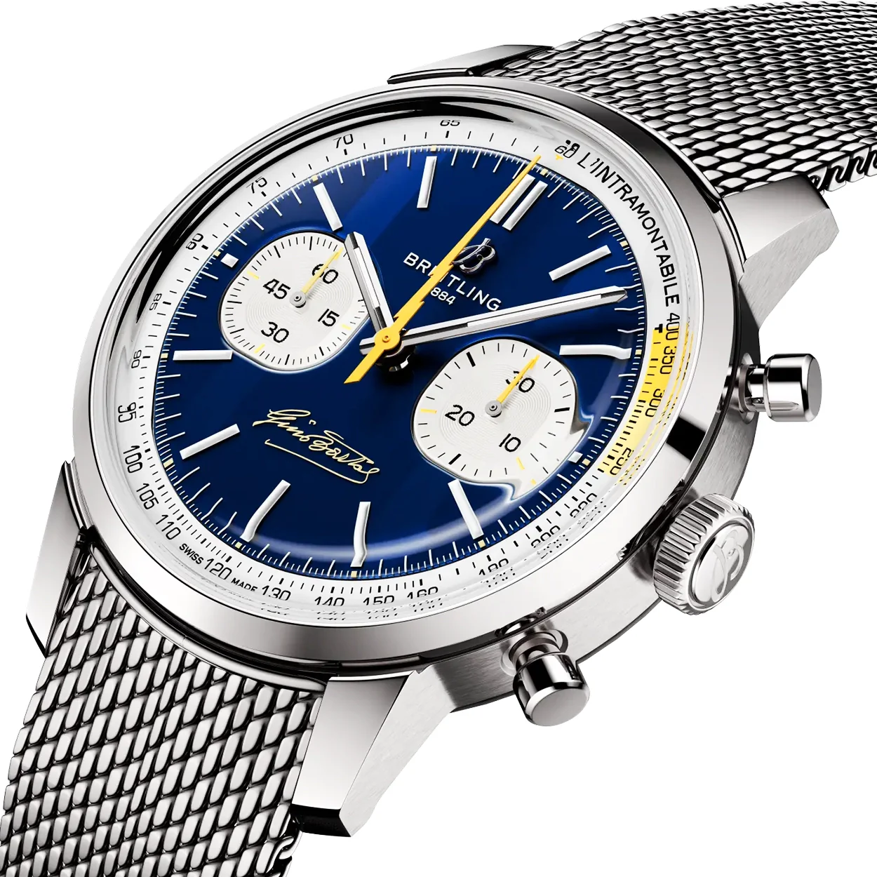 Top Time B01 Gino Bartali Limited Edition Blue Dial Bracelet Watch - Image 2