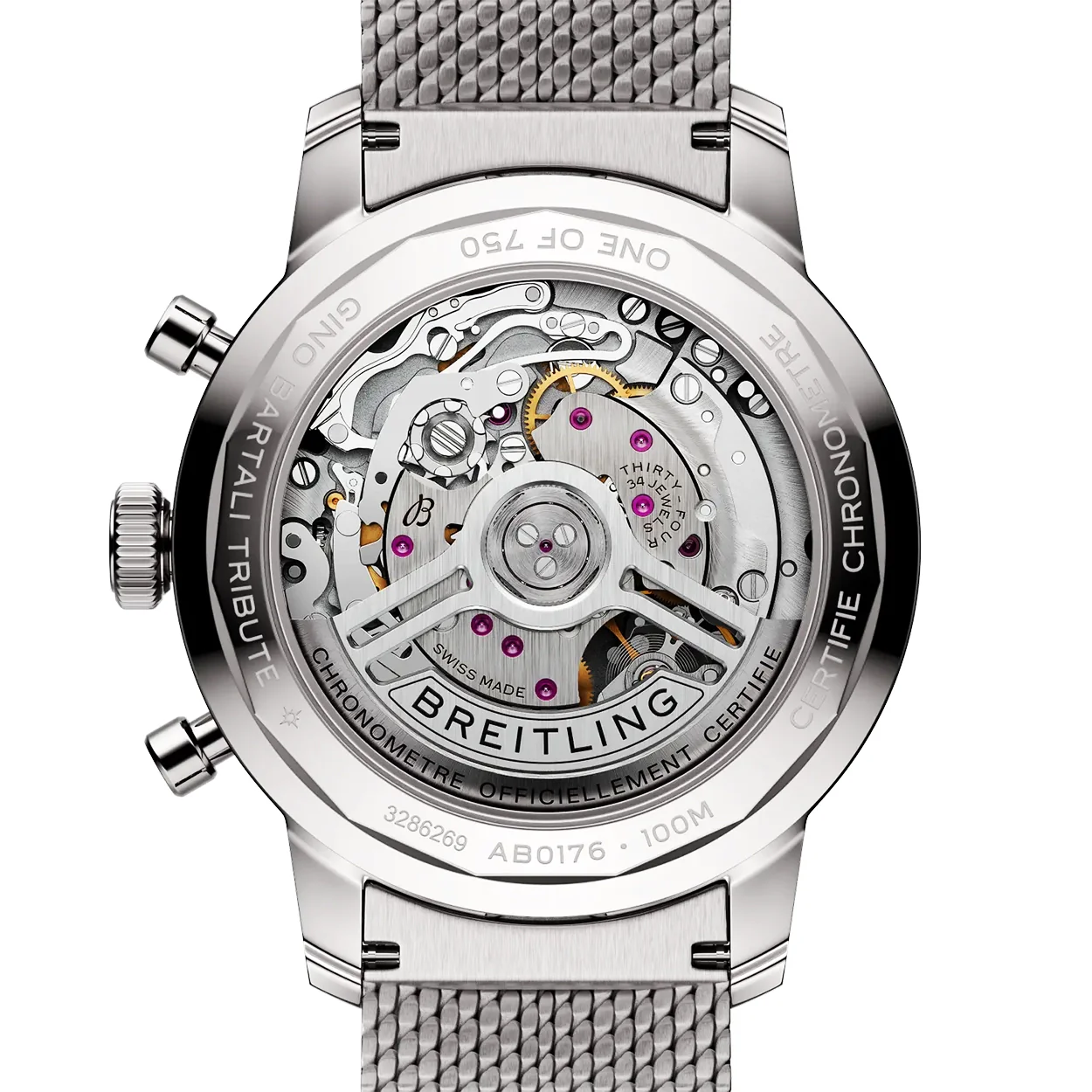 Top Time B01 Gino Bartali Limited Edition Blue Dial Bracelet Watch - Image 4