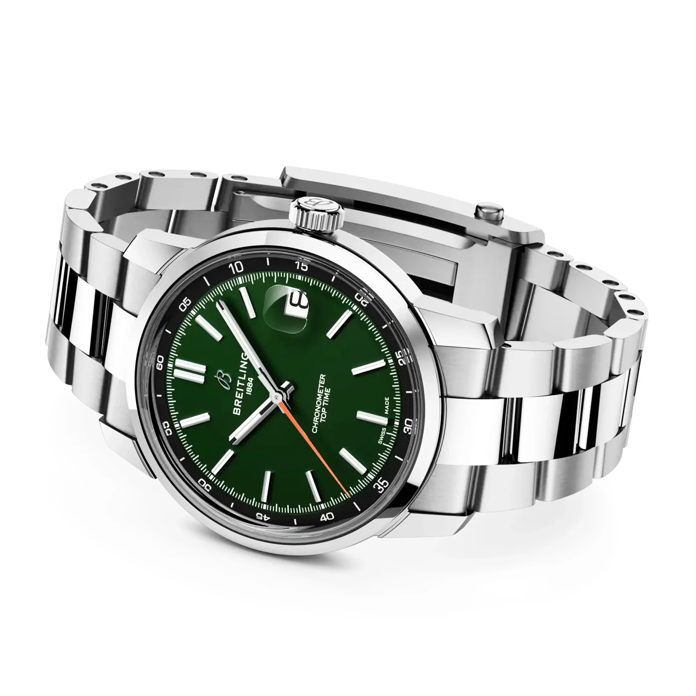 Top Time B31 38mm Green Dial Automatic Bracelet Watch - Image 3