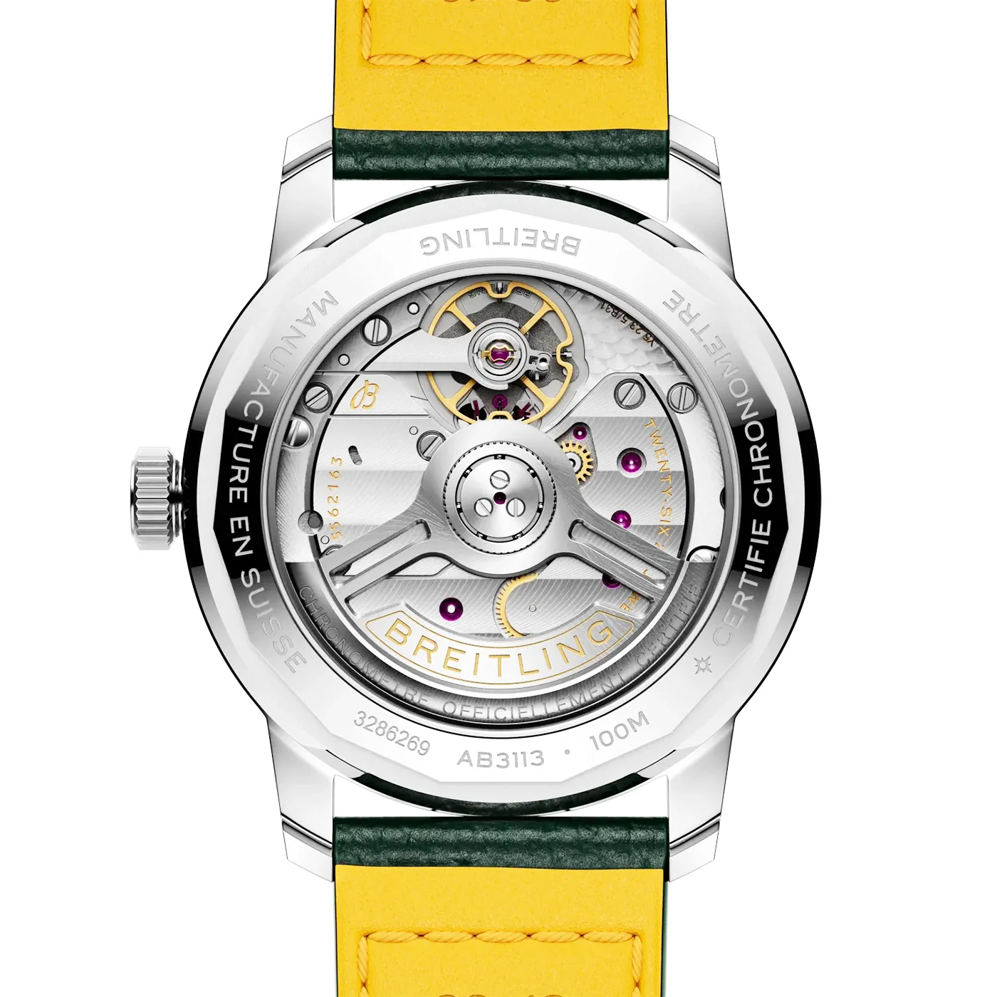 Top Time B31 38mm Green Dial Automatic Leather Strap Watch - Image 4