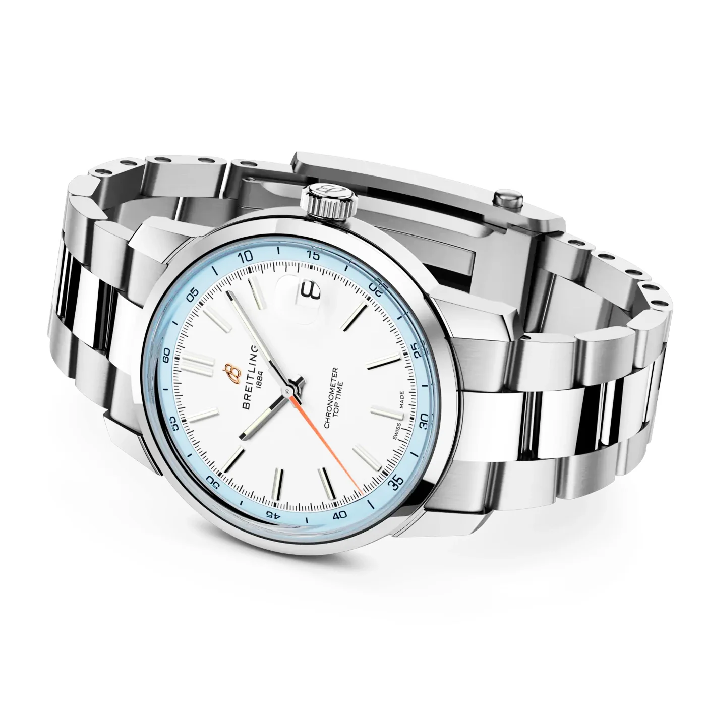 Top Time B31 38mm White Dial Automatic Bracelet Watch - Image 4