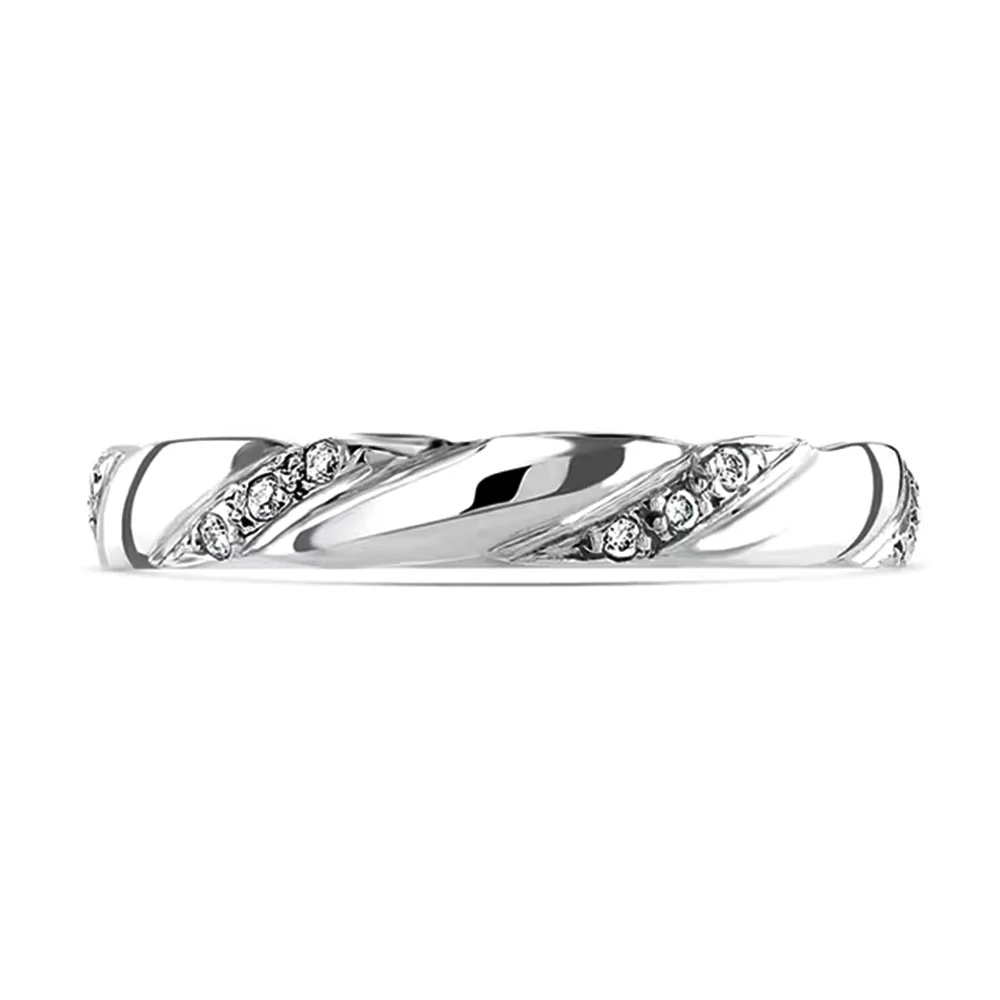 Brown & Newirth Platinum Diamond Band with a Twist - Image 2