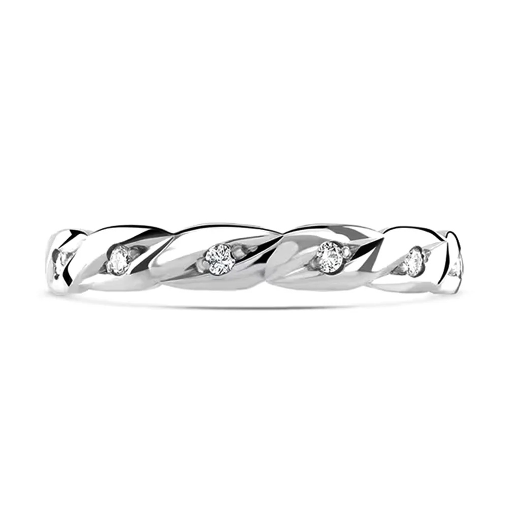 Brown & Newirth Platinum Twist Design Diamond Ring - Image 2
