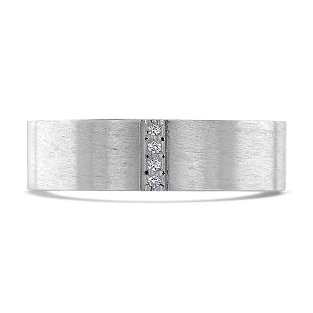 Brown & Newirth 18ct White Gold Diamond Wedding Ring - Image 2