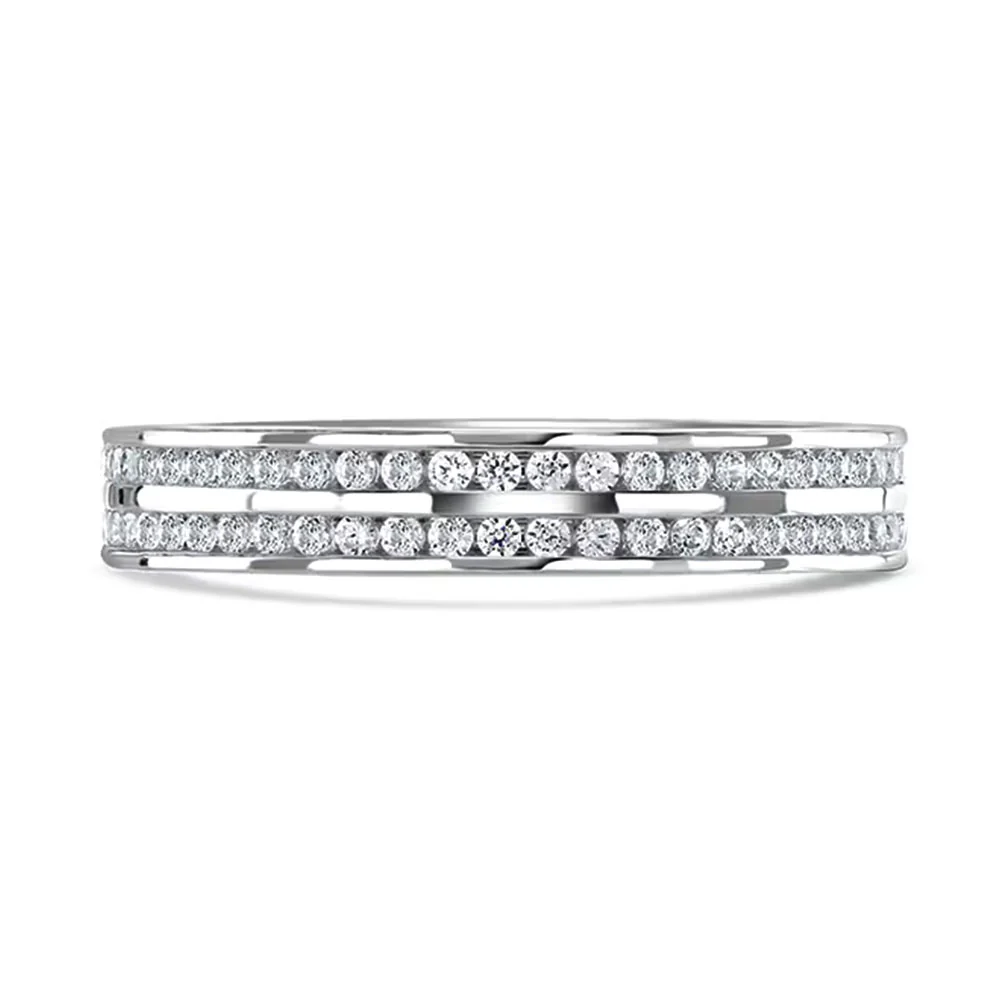 Brown & Newirth Platinum Double Row Diamond Full Eternity Ring - Image 2
