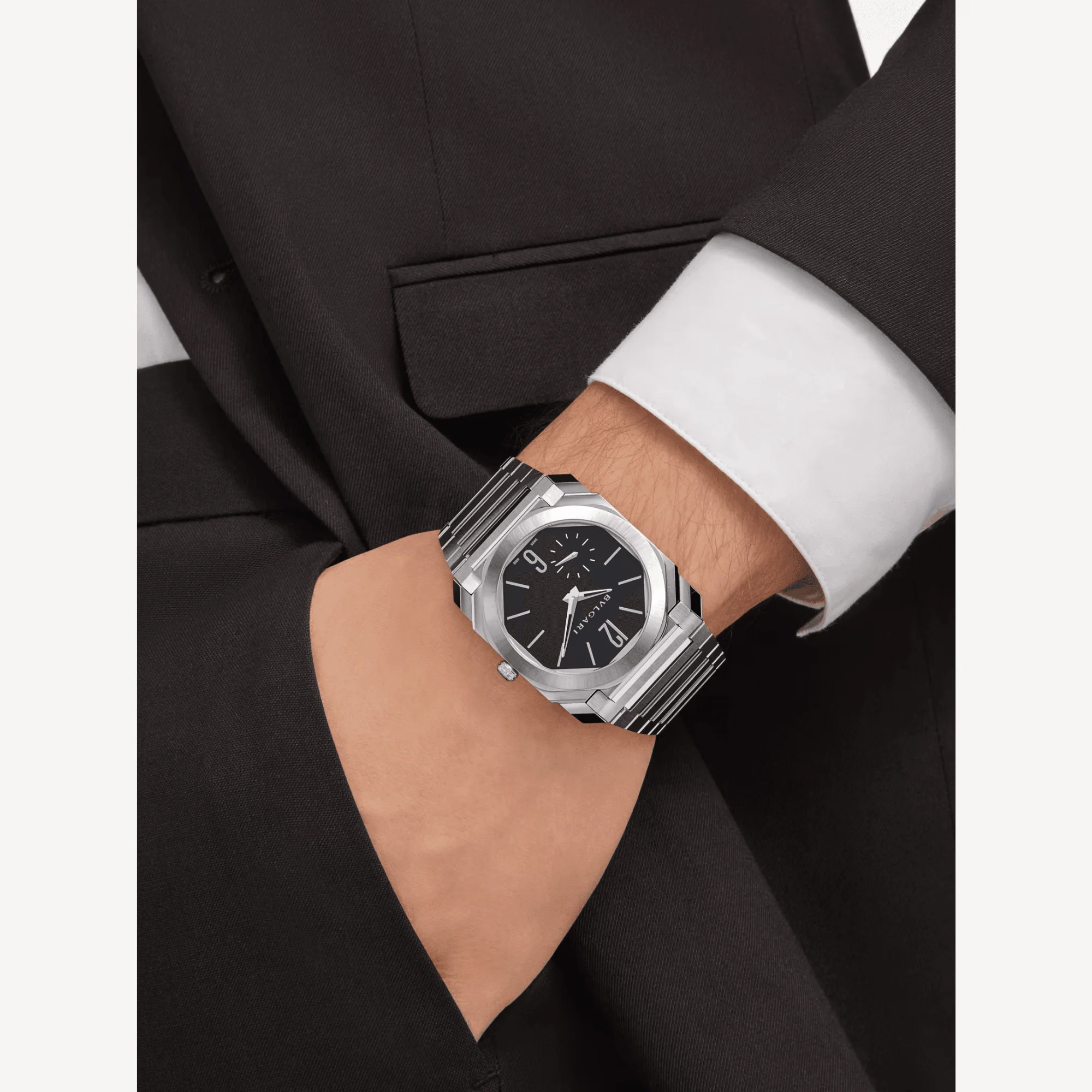 Octo Finissimo 40mm Ultra Thin Black Dial Men's Automatic Bracelet Watch - Image 2