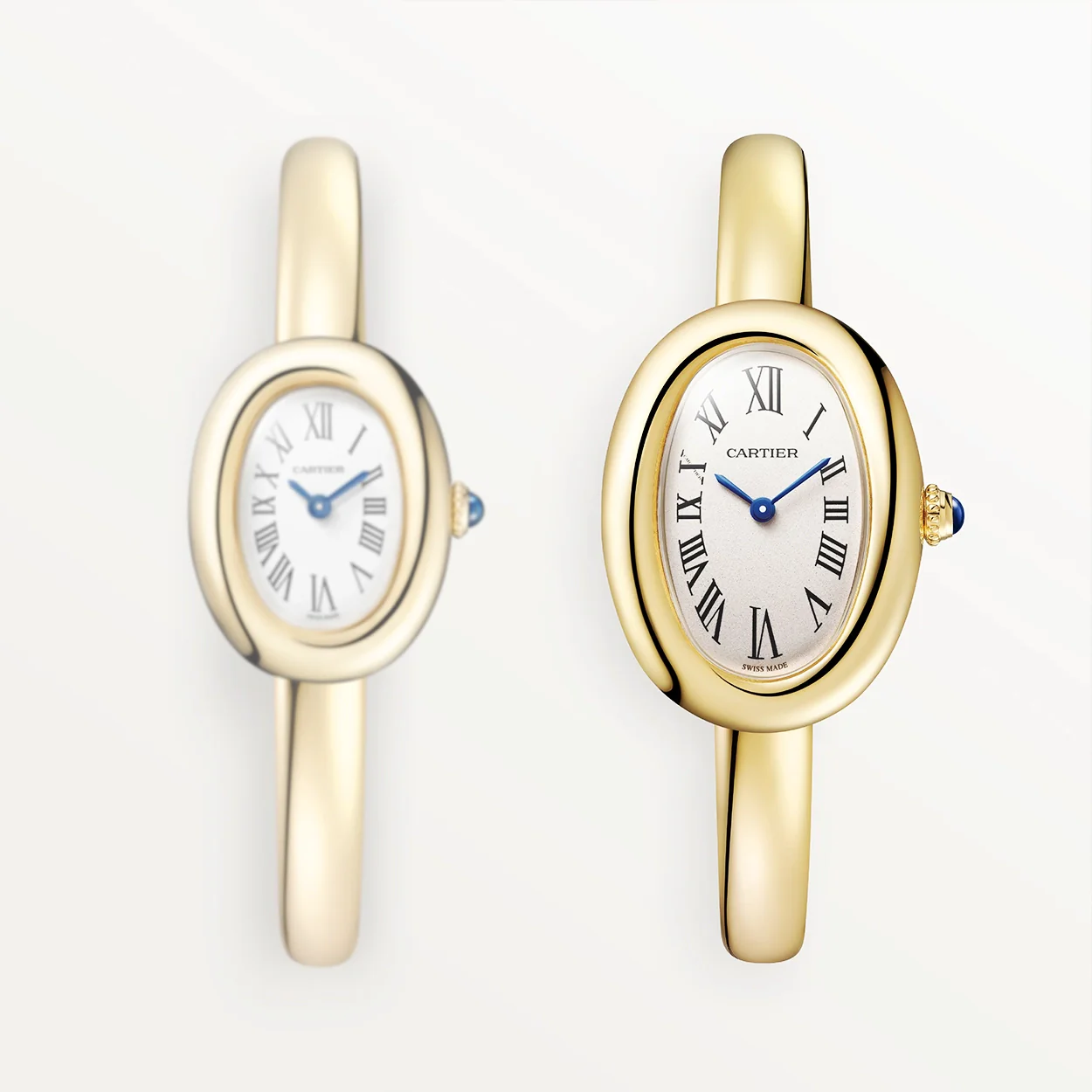 Baignoire Small Size 15 18ct Yellow Gold Ladies Bangle Watch - Image 3