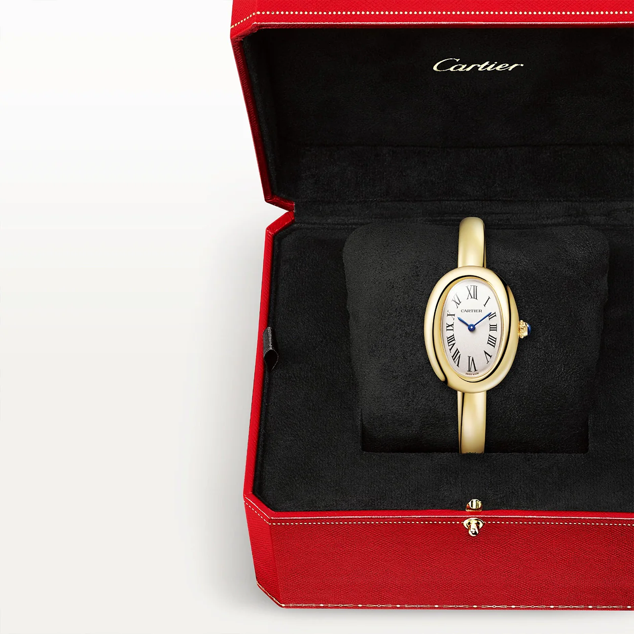 Baignoire Small Size 15 18ct Yellow Gold Ladies Bangle Watch - Image 4
