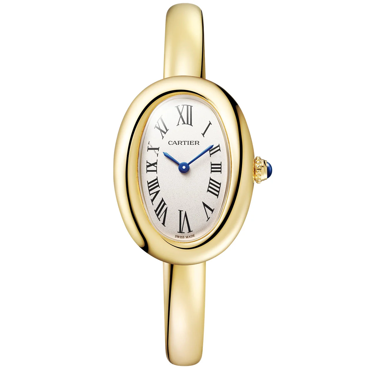 Baignoire Small Size 17 18ct Yellow Gold Ladies Bangle Watch - Image 4