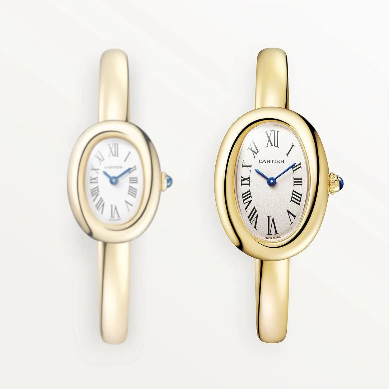 Baignoire Small Size 17 18ct Yellow Gold Ladies Bangle Watch - Image 5
