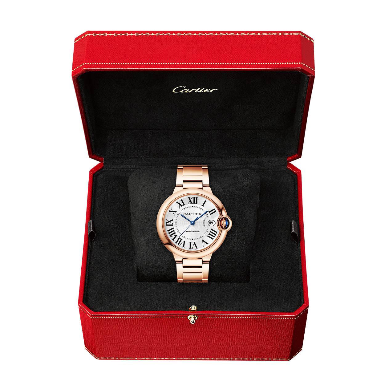 Ballon Bleu de Cartier 18ct Rose Gold 40mm Silver Dial Automatic Bracelet Watch - Image 3