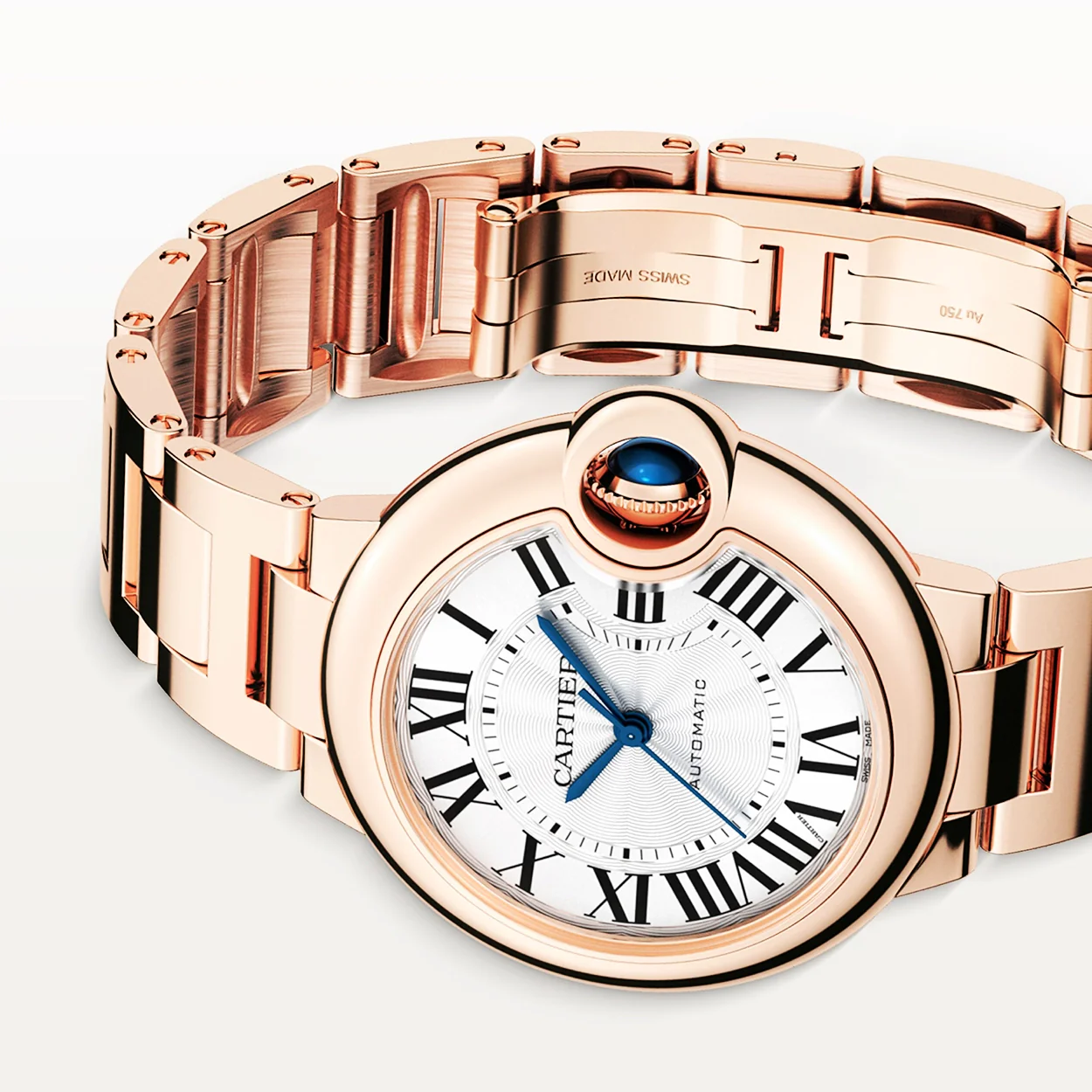 Ballon Bleu de Cartier 33mm 18ct Rose Gold Bracelet Watch - Image 4