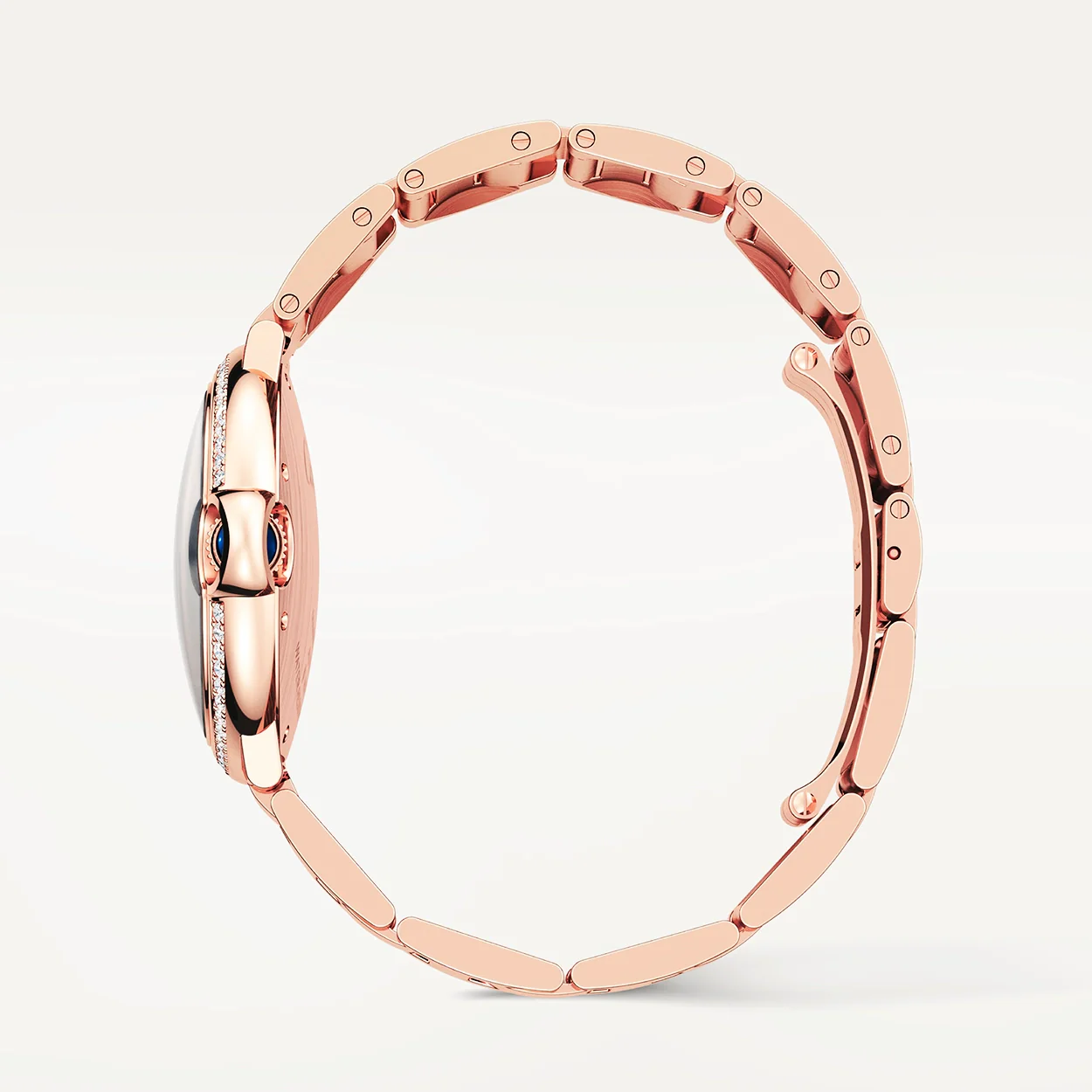 Ballon Bleu de Cartier 36mm 18ct Rose Gold Diamond Bezel Watch Metal Strap - Image 3