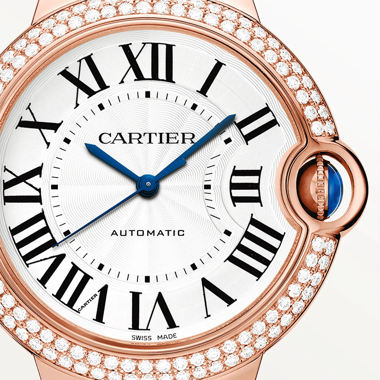 Ballon Bleu de Cartier 36mm 18ct Rose Gold Diamond Bezel Watch - Image 6