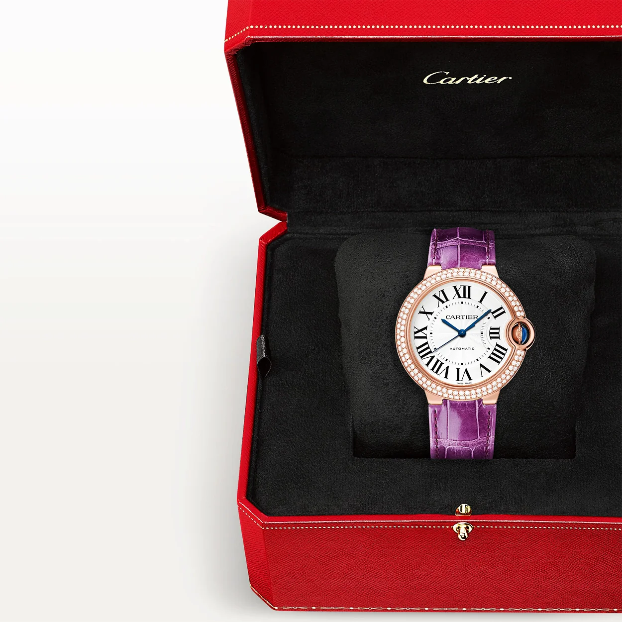 Ballon Bleu de Cartier 36mm 18ct Rose Gold Diamond Bezel Watch - Image 7