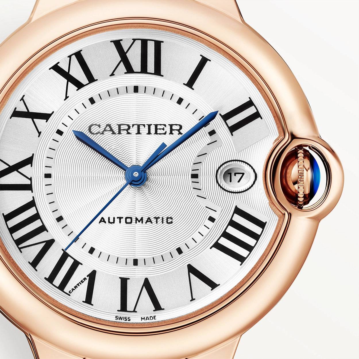 Ballon Bleu de Cartier 18ct Rose Gold 40mm Silver Dial Automatic Strap Watch - Image 3
