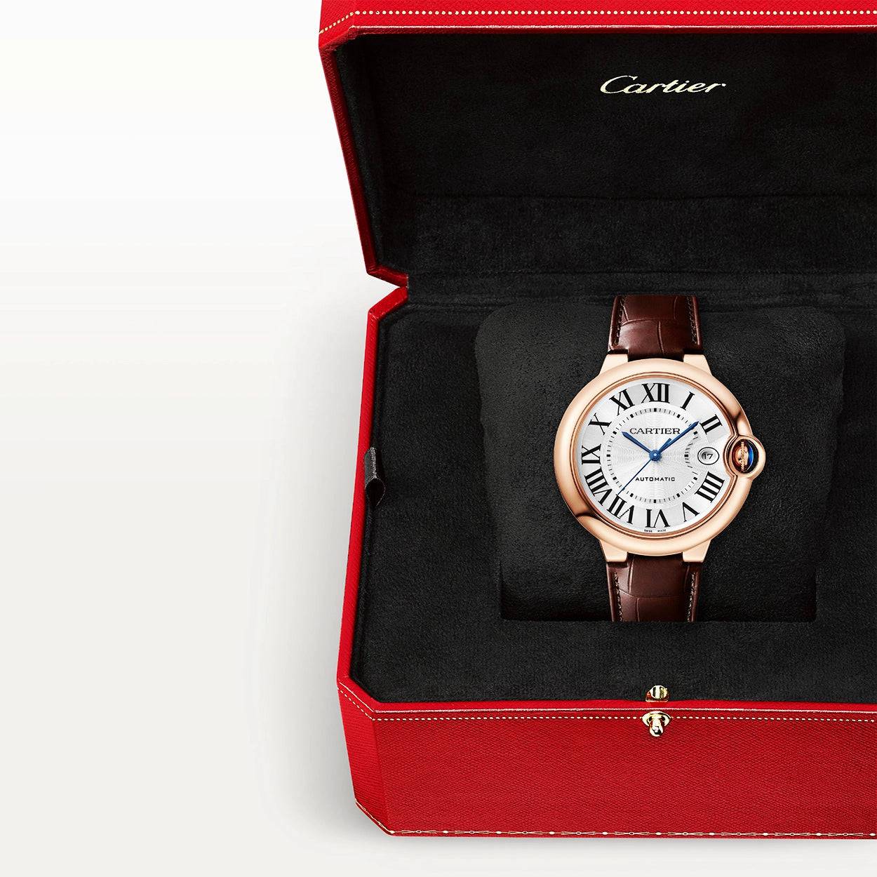 Ballon Bleu de Cartier 18ct Rose Gold 40mm Silver Dial Automatic Strap Watch - Image 4