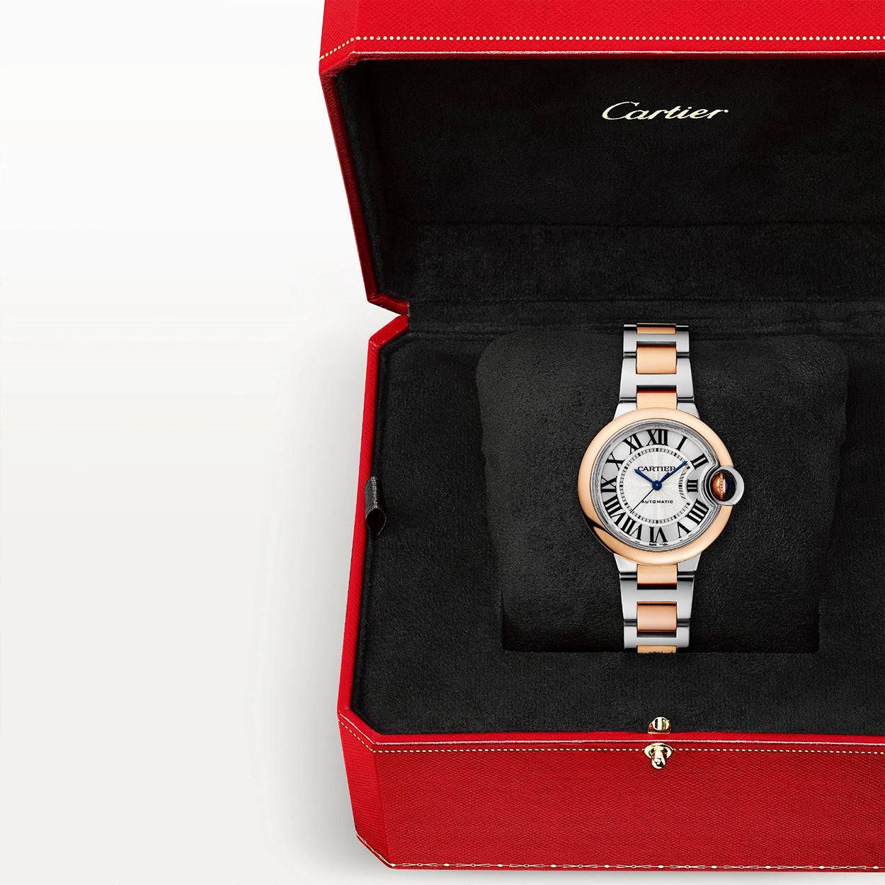 Ballon Bleu de Cartier 33mm 18ct Rose Gold and Steel Watch - Image 6