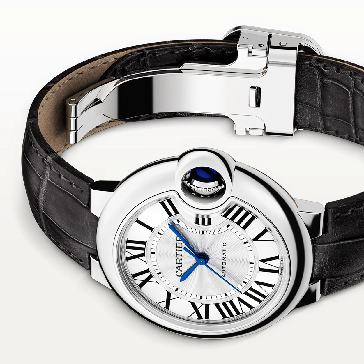 Ballon Bleu de Cartier 33mm Silver Dial Automatic Strap Watch - Image 4