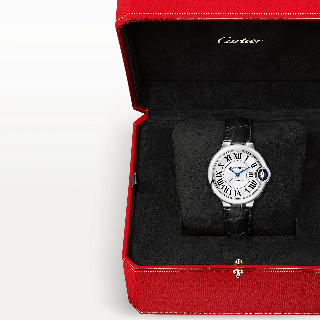 Ballon Bleu de Cartier 33mm Silver Dial Automatic Strap Watch - Image 6