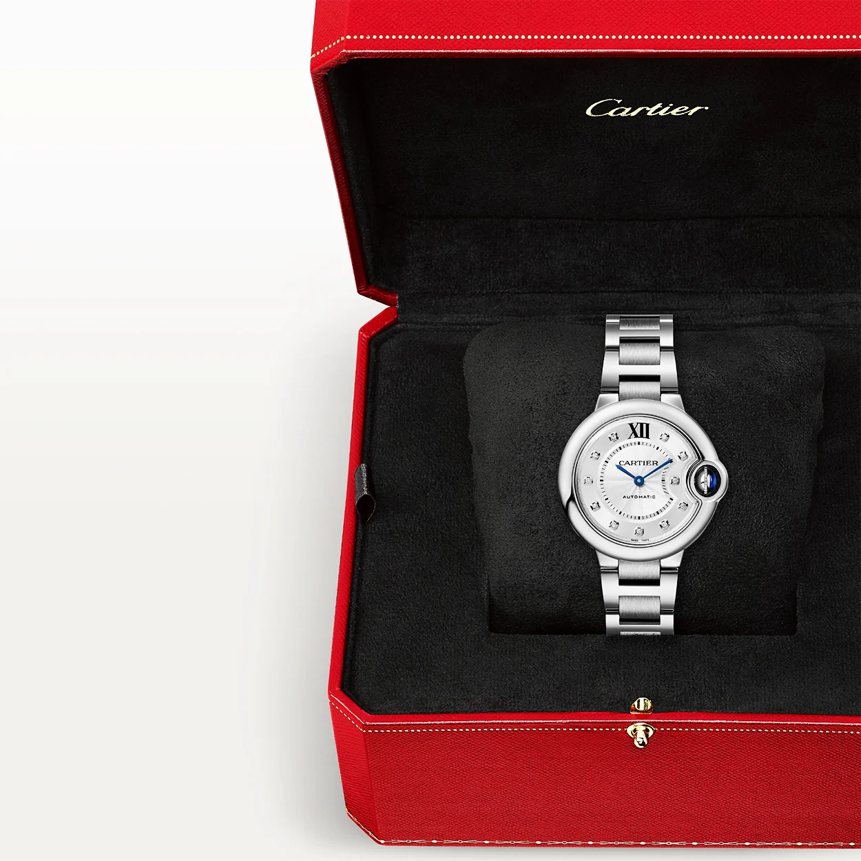 Ballon Bleu de Cartier 33mm Silver Diamond Dial Ladies Watch - Image 2