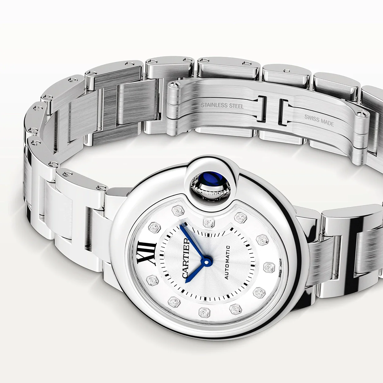 Ballon Bleu de Cartier 33mm Silver Diamond Dial Ladies Watch - Image 4