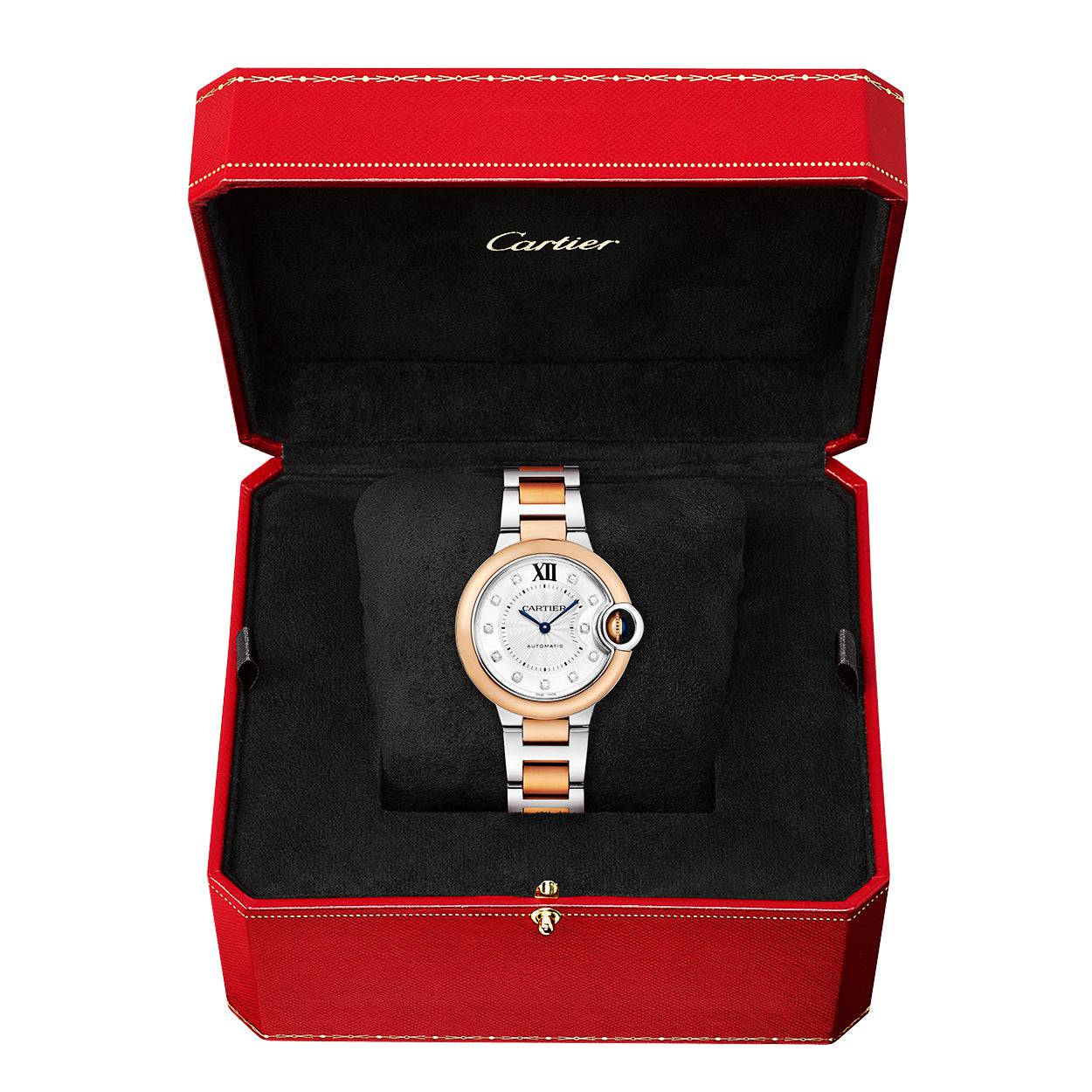 Ballon Bleu de Cartier 33mm Two-Tone Diamond Dial Watch - Image 3