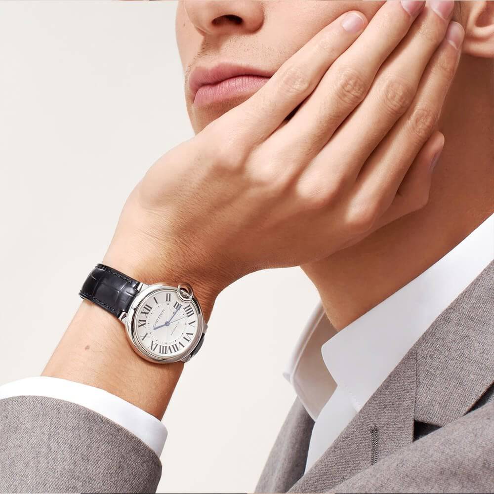 Ballon Bleu de Cartier 36mm Leather Strap Watch - Image 3