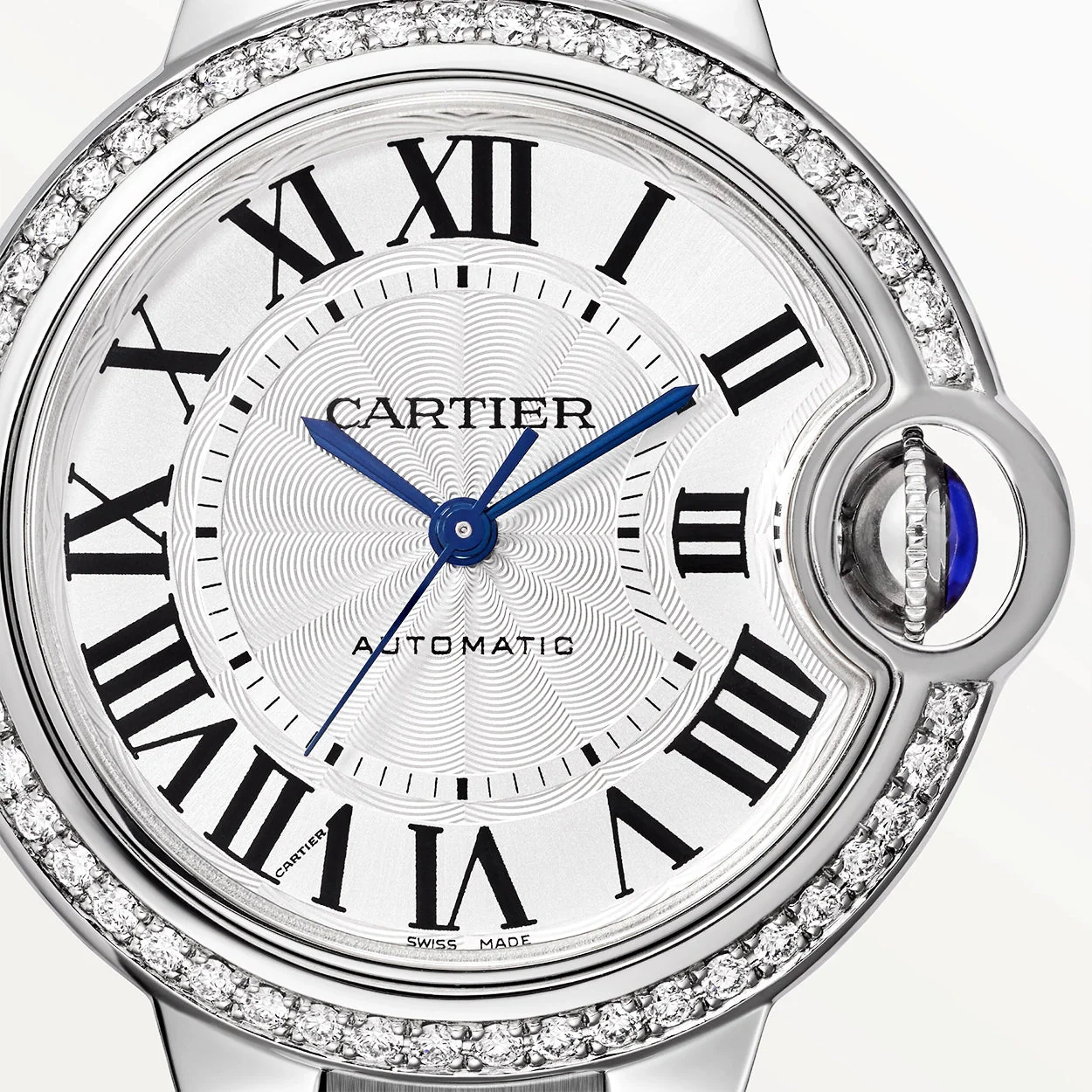 Ballon Bleu de Cartier 33mm Silver Dial Diamond Set Bezel Watch - Image 3