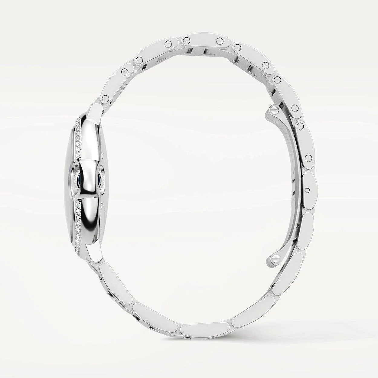 Ballon Bleu de Cartier 33mm Silver Dial Diamond Set Bezel Watch - Image 6